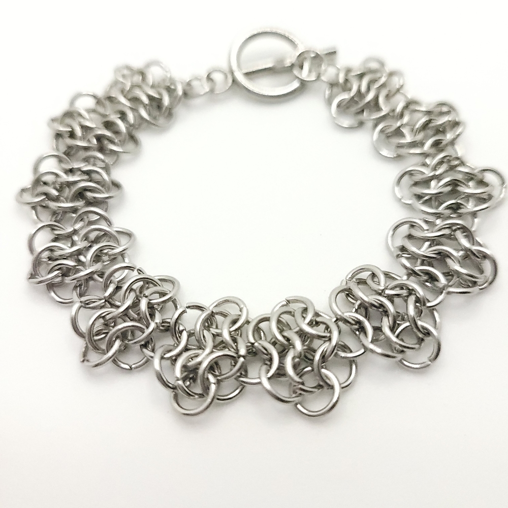 Rosetta Chainmail Bracelet In Stainless Steel